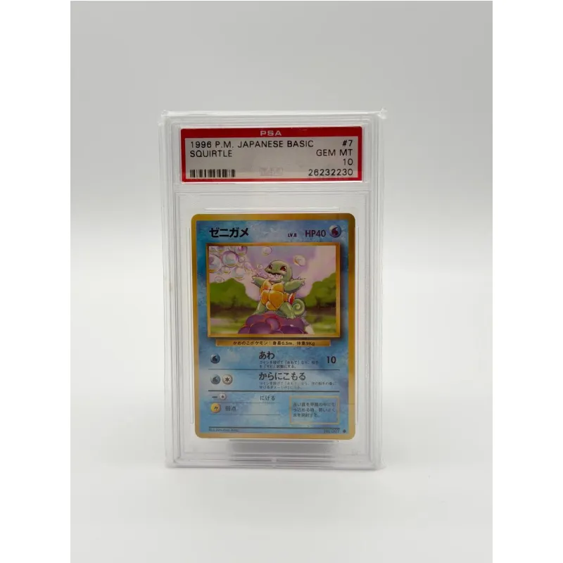 PSA 10 Squirtle #7, 1996 Japanese Basic